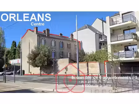 orléans centre immeuble de 6 appartements f3 proche gare et tram