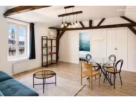 t2 meublé 52 m² avec vue sur la cathédrale – centre-ville de blois