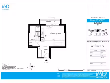appartement à orléans (45000)