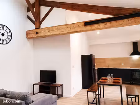 t3 meublé 60m² + jardin + garage-atelier 60m² possible – annonay