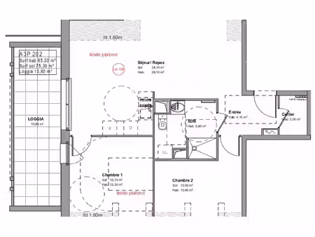 appartement la baule-escoublac 65.3 m² t-3 à vendre  429 000 €