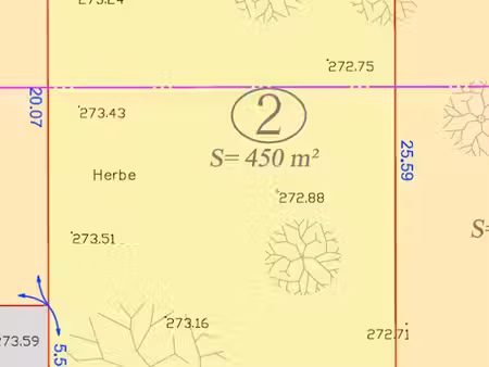 terrain 429 m² villeneuve