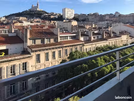 t2 meublé - vue panoramique notre dame de la garde - dernier étage - ascenseur