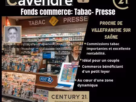 fonds de commerce  tabac 41 m² villefranche sur saone