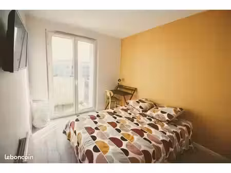 ​? chambre meublée avec balcon & tv metro fontaine lestang
