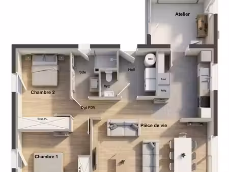 maison 3 pièces 73 m²