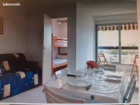 location meublée à l’année – studio cabine 31 m2 et parking privé – cap d’agde
