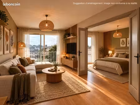 appartement sans vis-à-vis avec terrasse et parking au bouscat