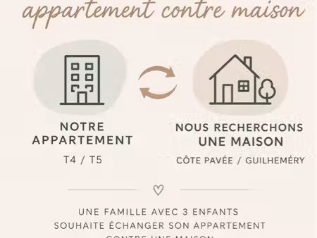 échange appartement t4/t5 contre une maison