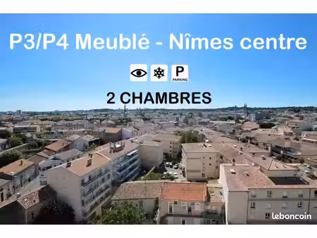 appart design meublé nimes centre - 2 chambres- parking privé