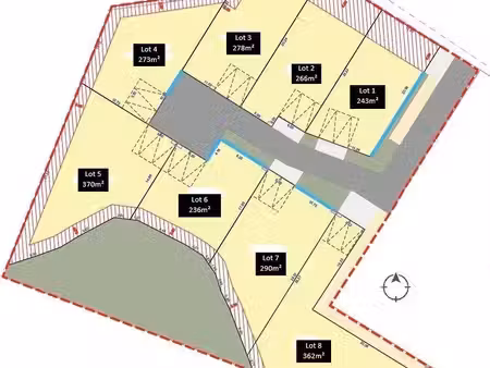 terrain à bâtir de 273 m² à saint-barthelemy-d'anjou (49)