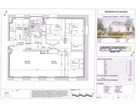 location appartement 4 pièces à caen (14000) : à louer 4 pièces / 87m² caen
