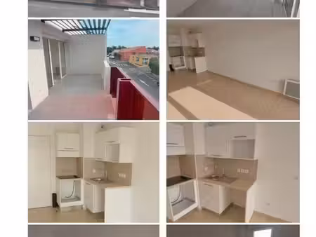 t2 à l année + gde terrasse + parking fermé ds residence neuve   sécurisée