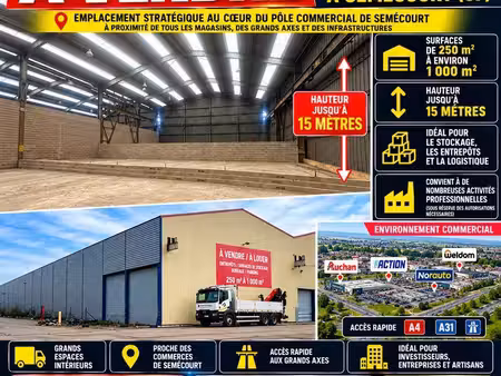 vendre – entrepôts et locaux d’activité à semécourt (57) – de 250 à 1 000 m²