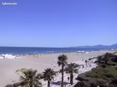 t2 -- canet plage sud -- première ligne -- pieds dans l’eau