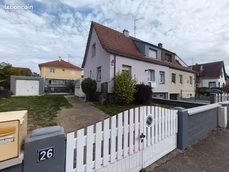 mulhouse (68200) – charmante maison 4 pièces de 80 m² rénovée avec jardin  garages et sous