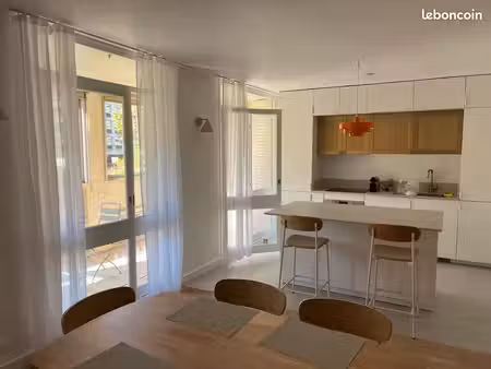 lyon 3e – lafayette / halles paul bocuse – t3 meublé 73 m² entièrement rénové avec 2 loggi