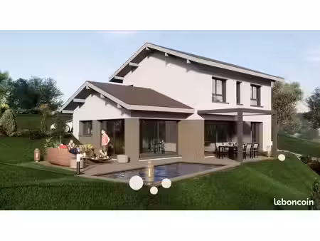 projet de construction d'une maison 138 m² avec un garage et une cave à cercier (74)