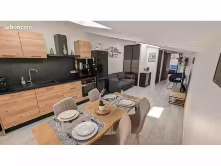 logement meublé atypique de 50 m² avec terrasse et parking