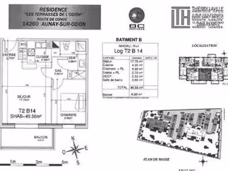 location appartement 2 pièces à aunay-sur-odon (14260) : à louer 2 pièces / 41m² aunay-sur