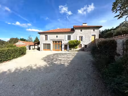 près de verteuil-sur charente  charmante maison de village indépendante en pierre  vue ...