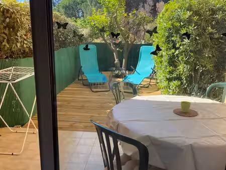 a louer studio rez-de-jardin st raphael quartier boulouris