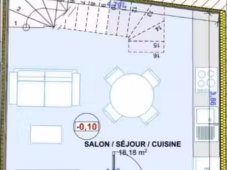 appartement rénové de 35 11 m² à cissé (86170)