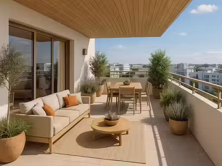montpellier la restanque - t3 dernier etage de 66m² + terrasse 30m²