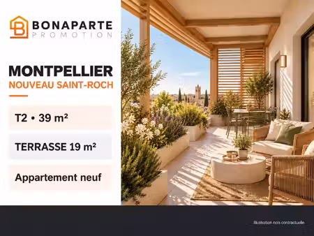 -t2 avec grande terrasse au cœur d’un quartier connecté
